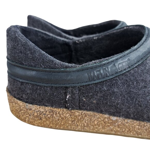 Haflinger Boiled Wool Grizzly Gray Clogs Slippers Size 38 US 7 Felt Cork Comfort - Picture 2 of 13